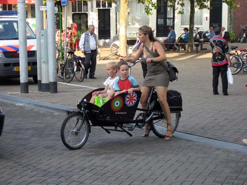 A bakfiets in Amsterdam
