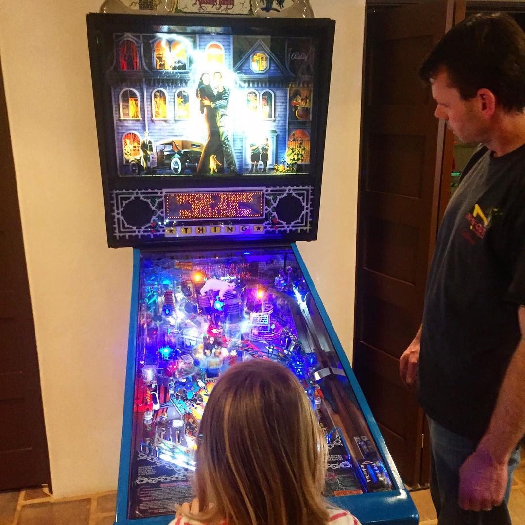 Helped some friends move in their new Addams Family pinball game... so much fun!