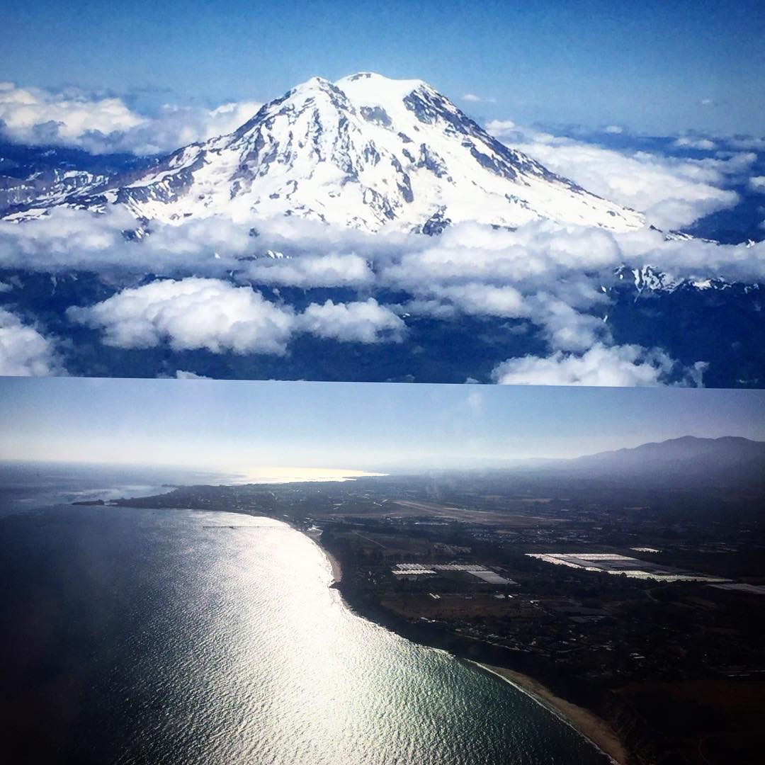 Air travel up and down the West Coast makes for a real study in contrasts.