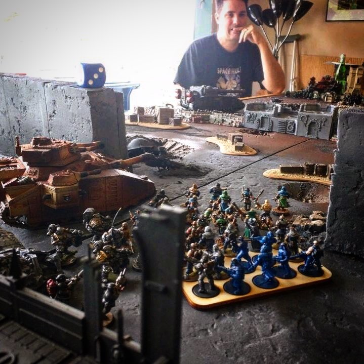 Plotting my next move during the big game of 40k we played for my bday yesterday at @sbwargaming