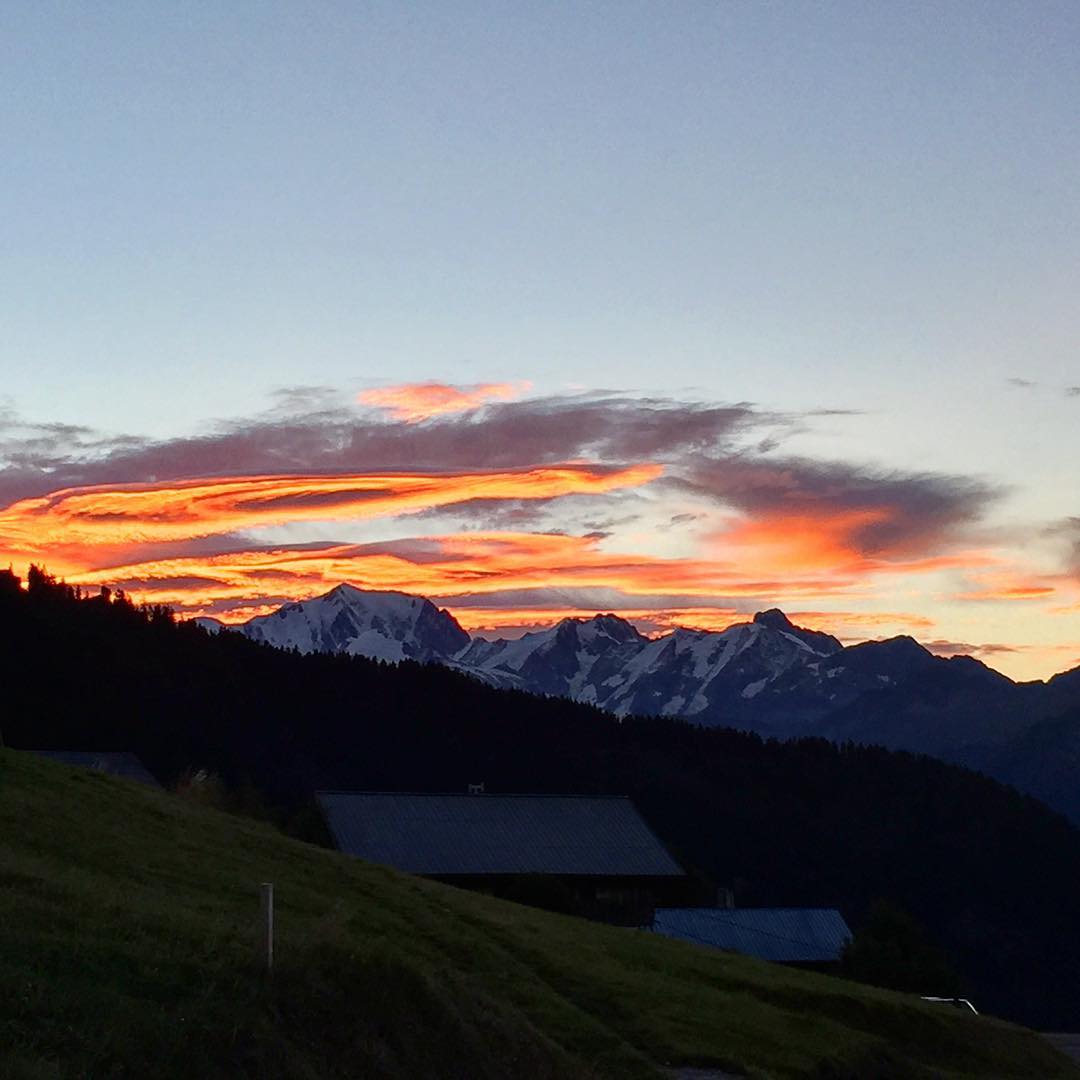 Some might call it heaven, but here in Beaufortain they just call it Saturday morning. Mont Blanc at dawn.