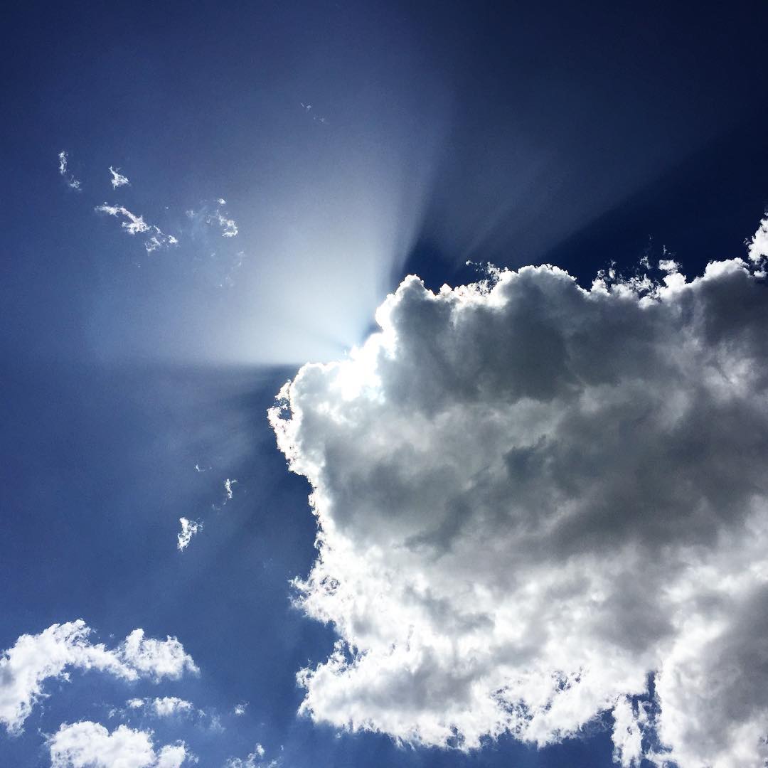 Mystical interplay of sun and cloud above the Pyrenees