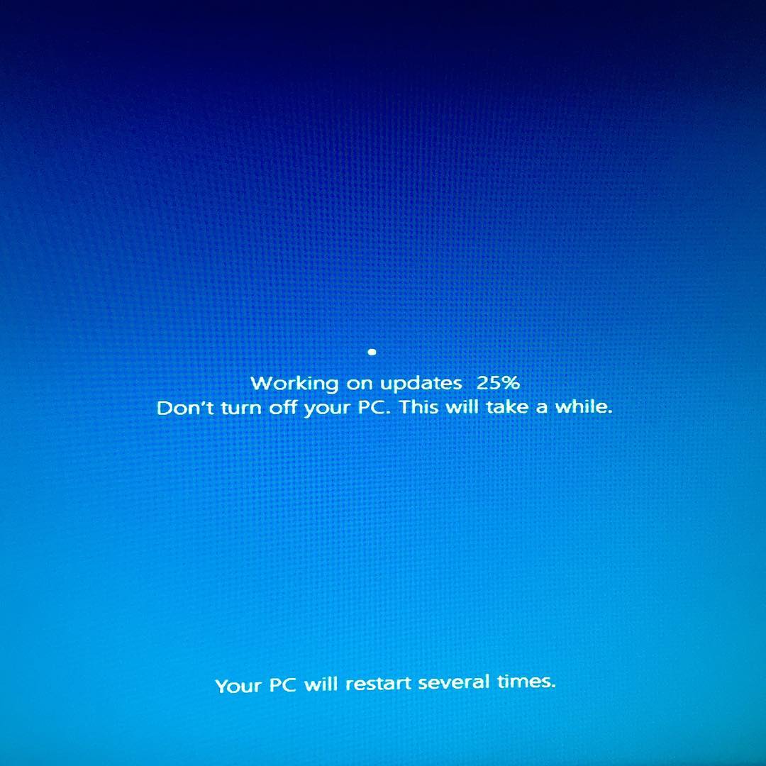 “We’all do the update and shutdown” they said. “You can schedule it” they said.

#ScumbagWindows
