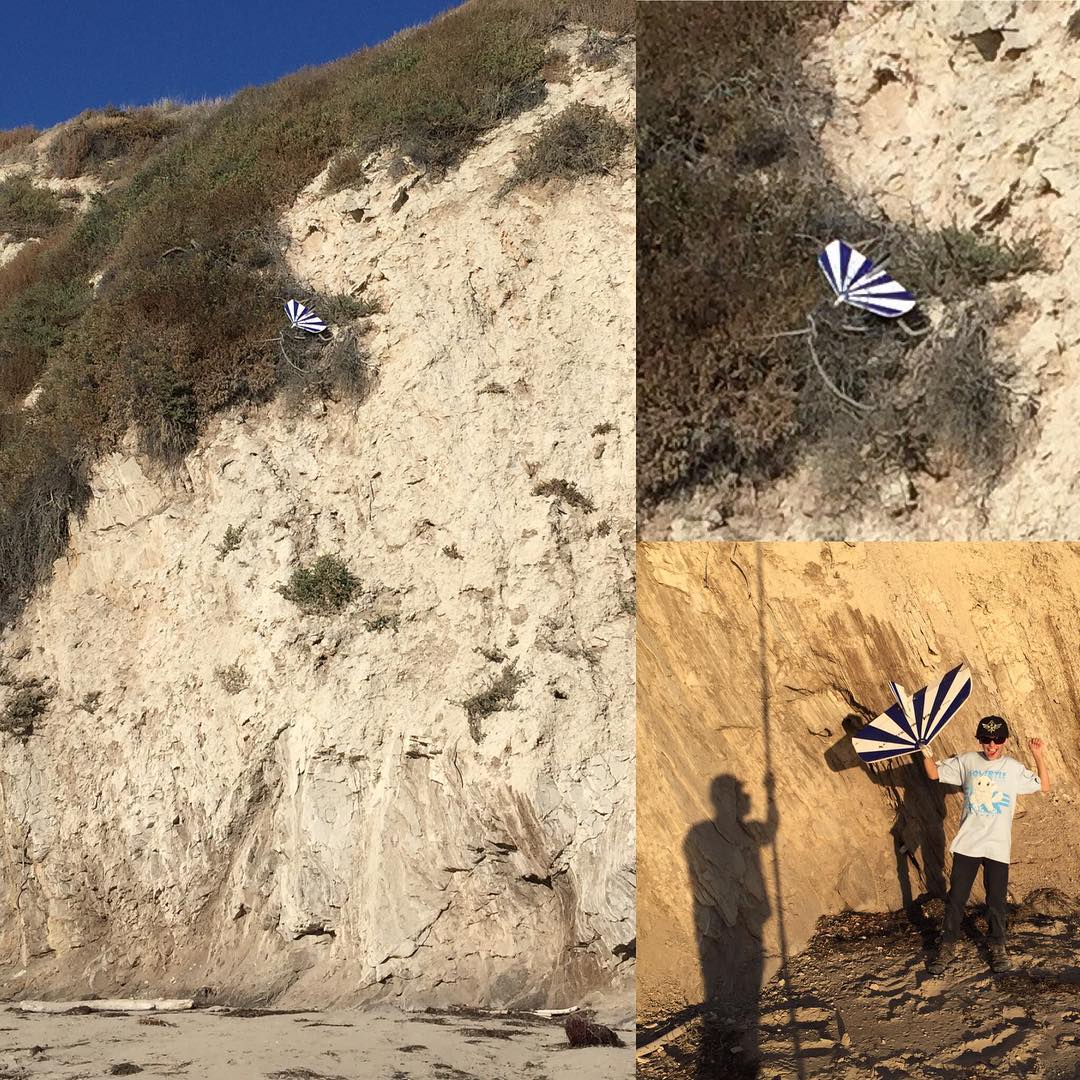 Awkward cliff retrievals are all part of the fun of slope soaring.