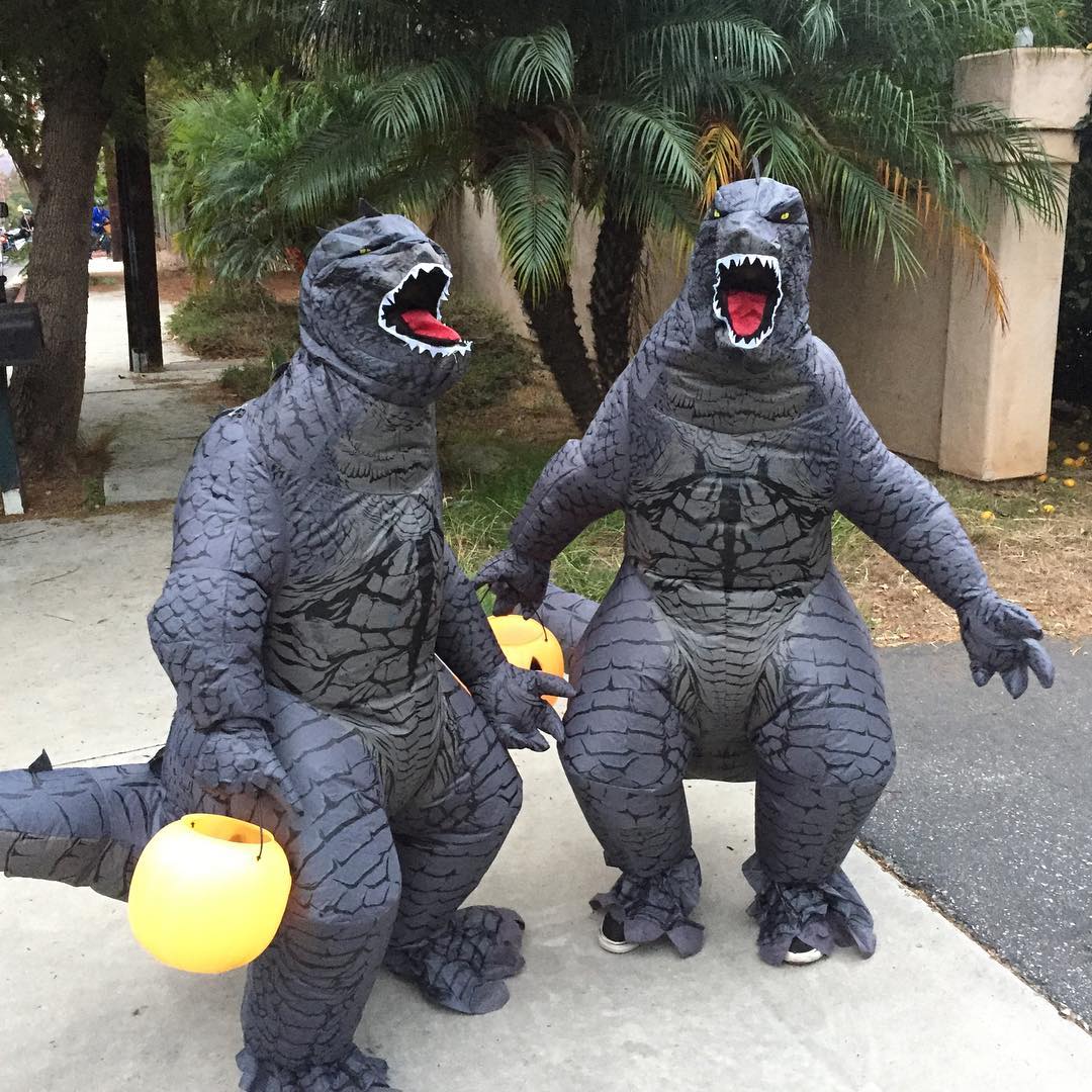 What’s better than Godzilla for Halloween? Two Godzillas.