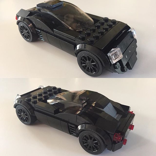 My son scratchbuilt an awesome Tesla Roadster from Lego – so rad!
