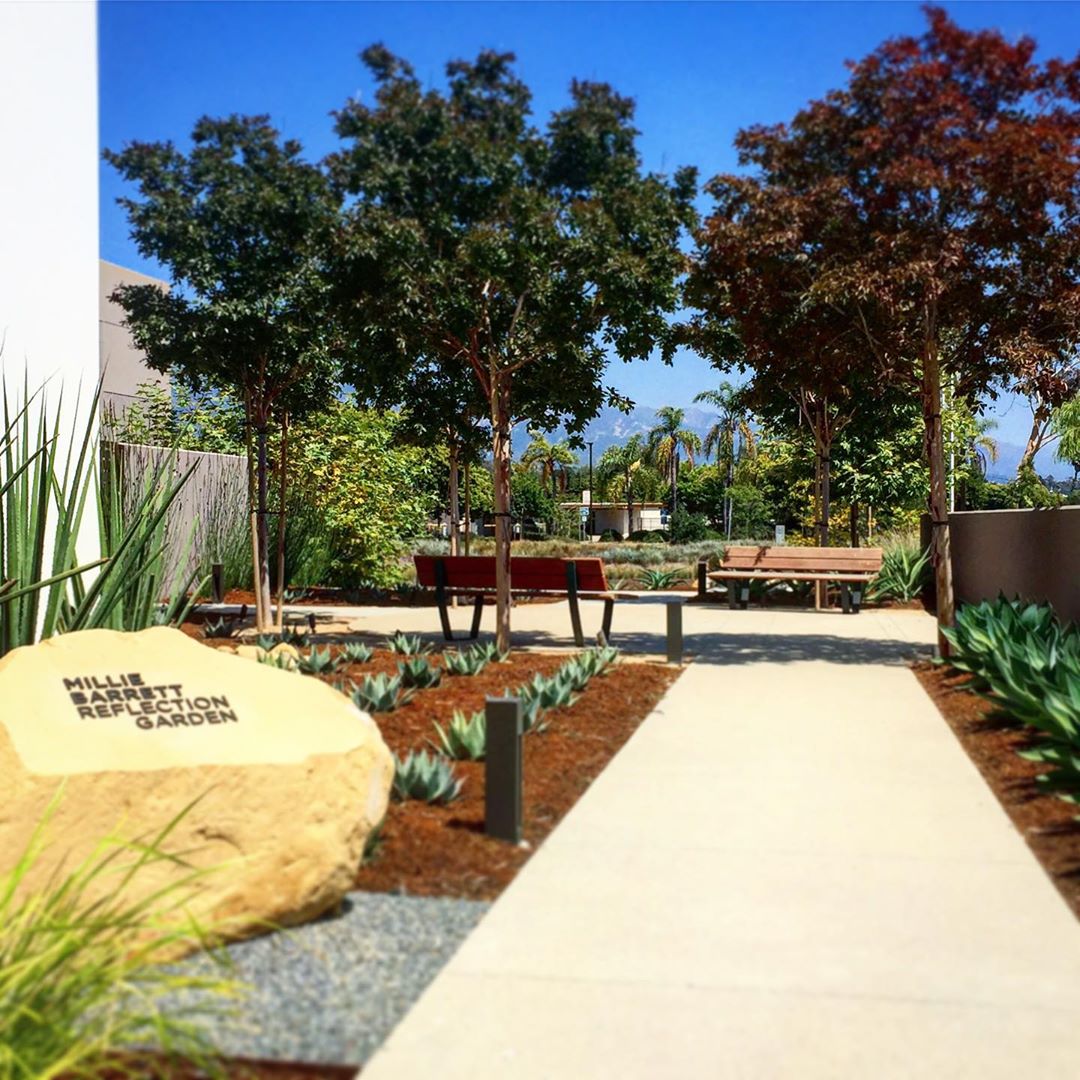 The Millie Barrett Reflection Garden… one of my favorite places at the new @directrelief HQ, dedicated to the memory of a beloved colleague.