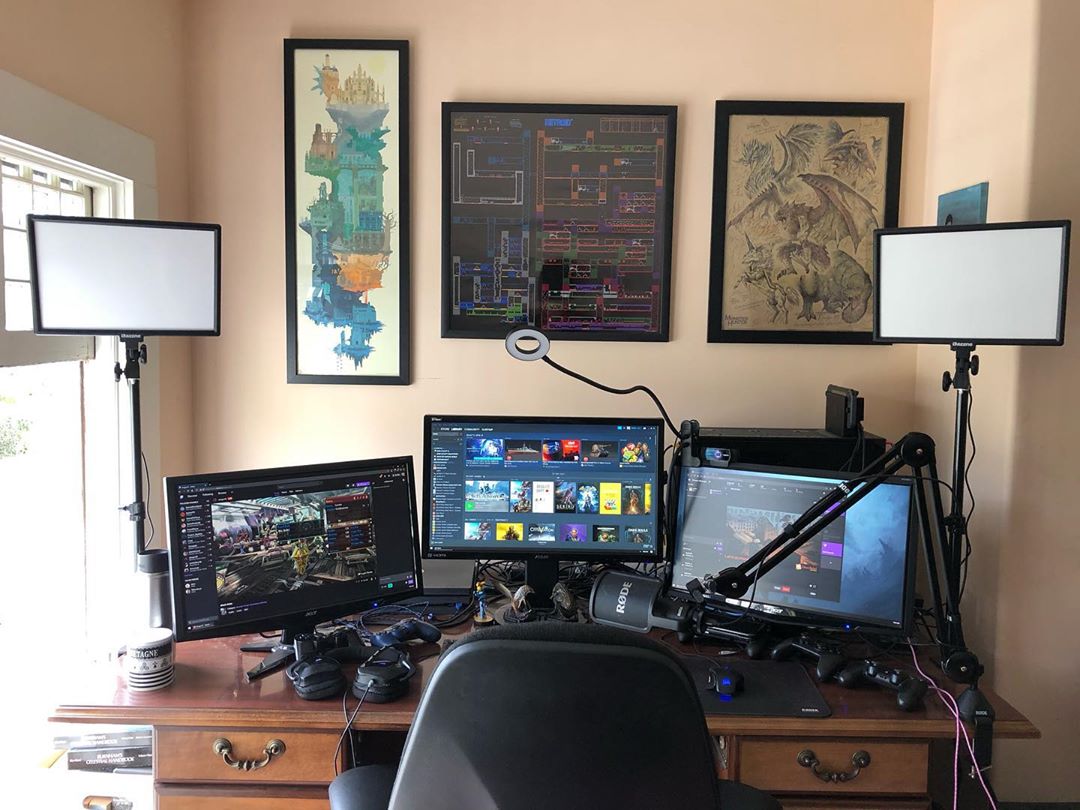 Behind the scenes – my stream setup is really coming together.