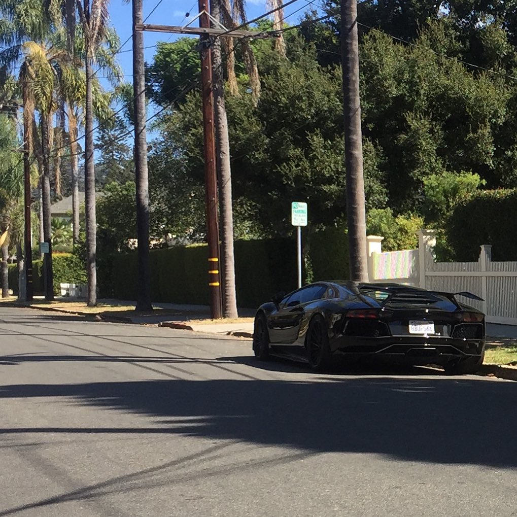 Sometimes in Santa Barbara, there are just random Lambos parked in the street.